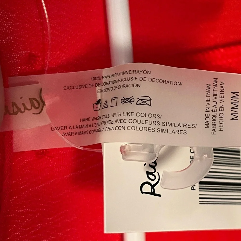 NWT Raisins Womens Paradise Cover-Up Red Twist Front Medium New!